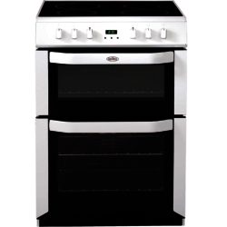 Belling FSE60DOP 60cm Electric Ceramic Double Oven Cooker in White